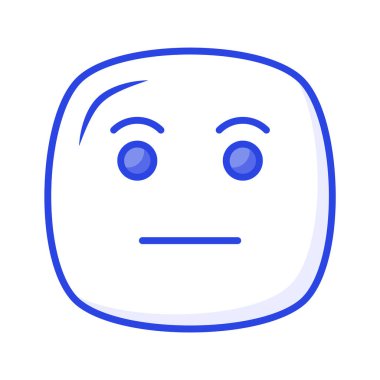 Özelleştirilebilir düz vektör, ilgisiz emojinin bu inanılmaz simgesini tut