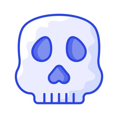 Kafatası vektör tasarımı, modern tarzda ürkütücü simge