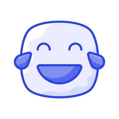 Gülen emojinin yenilebilir bir simgesi, kullanımı ve indirilmesi kolay