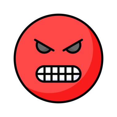 Moda biçiminde emoji vektör tasarımından nefret et, simge kullanmaya hazır