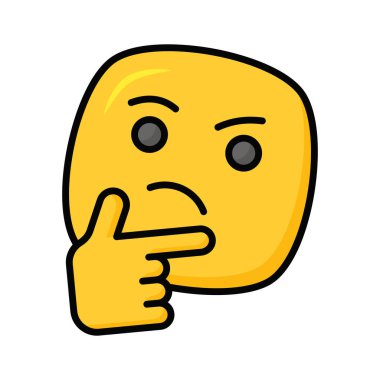 İyi tasarlanmış emoji simgesi tasarımı, premium vektör kullanmaya hazır