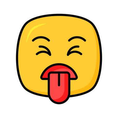 İğrençleştirilmiş emoji vektör tasarımı, özelleştirilebilir eşsiz vektör