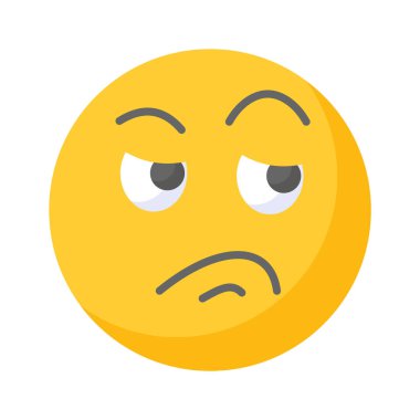 Beyaz arkaplanda izole edilmiş kıskanç emojinin mükemmel simgesi