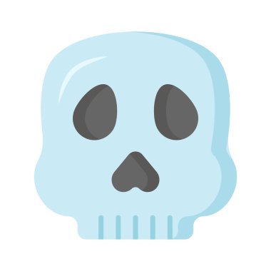 Kafatası vektör tasarımı, modern tarzda ürkütücü simge