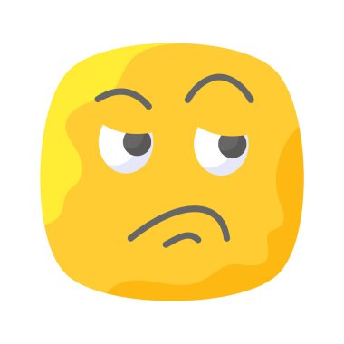 Beyaz arkaplanda izole edilmiş kıskanç emojinin mükemmel simgesi