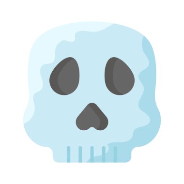 Kafatası vektör tasarımı, modern tarzda ürkütücü simge