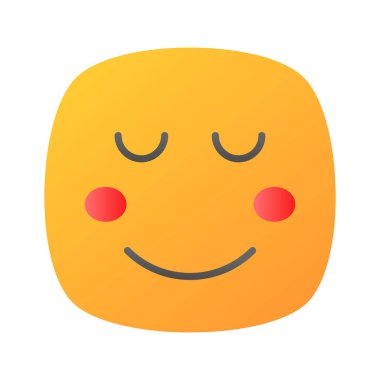 Sakin yüz emoji simgesi, gururlu, havalı ifadeler vektör tasarımı