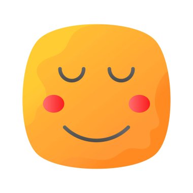 Sakin yüz emoji simgesi, gururlu, havalı ifadeler vektör tasarımı