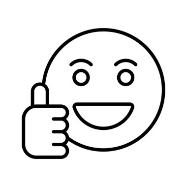 Başparmak yukarı, emoji vektör tasarımı gibi, kullanımı ve indirmesi kolay