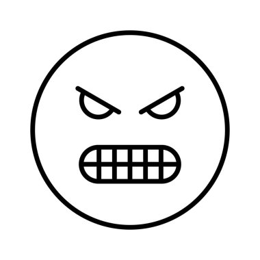 Moda biçiminde emoji vektör tasarımından nefret et, simge kullanmaya hazır