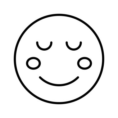 Sakin yüz emoji simgesi, gururlu, havalı ifadeler vektör tasarımı