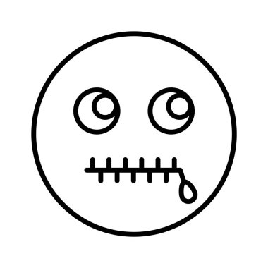 Piksel mükemmel gizli emoji simgesi tasarımı, vektör kullanmaya hazır