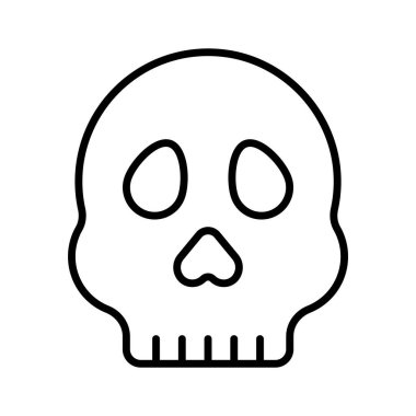 Kafatası vektör tasarımı, modern tarzda ürkütücü simge