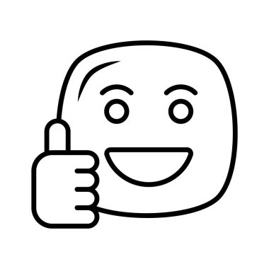 Başparmak yukarı, emoji vektör tasarımı gibi, kullanımı ve indirmesi kolay