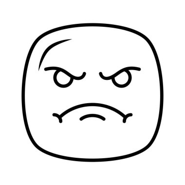 Şu inanılmaz kızgın emoji ikonuna bir bakın, birinci sınıf vektör.