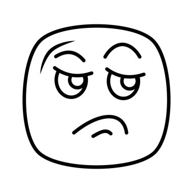 Beyaz arkaplanda izole edilmiş kıskanç emojinin mükemmel simgesi