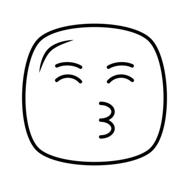 Öpüşme emoji vektör tasarımı, simge kullanmaya hazır