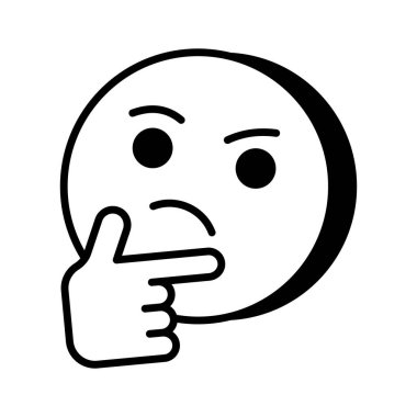 İyi tasarlanmış emoji simgesi tasarımı, premium vektör kullanmaya hazır