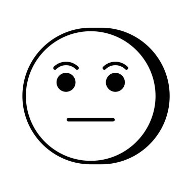 Özelleştirilebilir düz vektör, ilgisiz emojinin bu inanılmaz simgesini tut