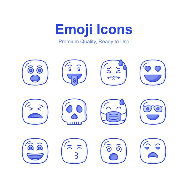 Holen Sie Sich Dieses Sorgfältig Gestaltete Emoji Symbol Design Niedliche lizenzfreie Stockillustrationen