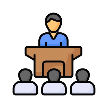 Seçim kampanyasının görsel olarak mükemmel yaratıcı simgesi, kullanmaya ve indirmeye hazır