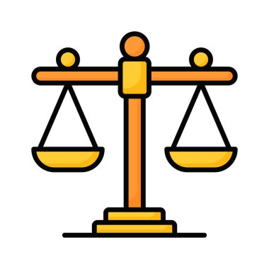 Adalet ölçeği vektörünün bu güzel ikonuna bir bakın.