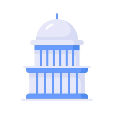 Birleşik Devletler Kongre Binası vektör tasarımı, premium simgesi