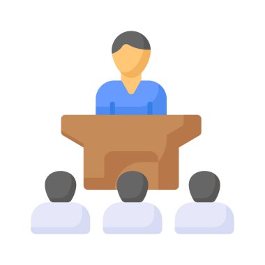 Seçim kampanyasının görsel olarak mükemmel yaratıcı simgesi, kullanmaya ve indirmeye hazır