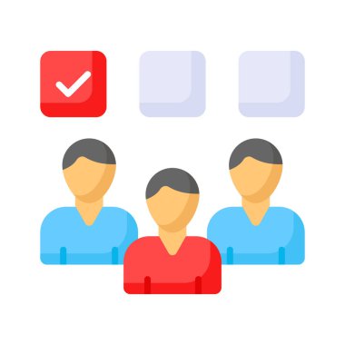 Politikacı seçimi, oy kullanma, demokrasi ve adaylığın mükemmel simgesi