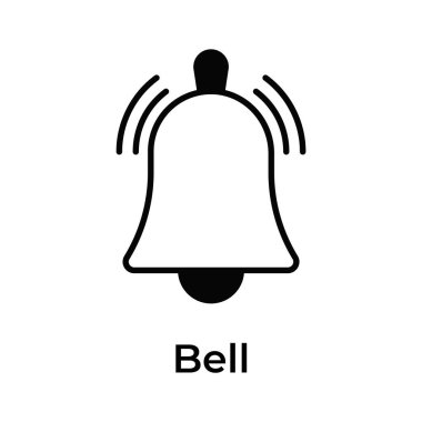 Notification bell vector design in modern style clipart