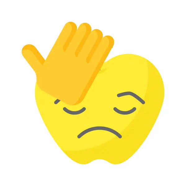 Obtener Este Icono Increíble Emoji Facepalm Expresiones Tristes Emoji Ilustración De Stock