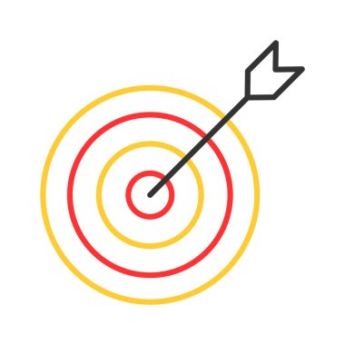 İşletme hedefinin bu dikkatlice hazırlanmış vektörünü moda tarzında, finansal odak ikonu tasarımında yakalayın