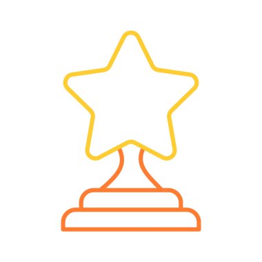 Düzenlenebilir stil, başarı ödülü vektör tasarımı dalında tasarlanmış düz bir ödül ikonu