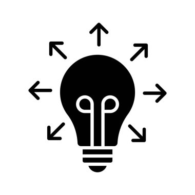 Bu inanılmaz simge fikir paylaşımını modern tarzda, premium vektörle elde edin