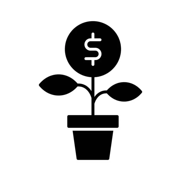 Pak Deze Zorgvuldig Vervaardigde Geld Plant Vector Icoon Van Business Rechtenvrije Stockillustraties