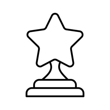 Düzenlenebilir stil, başarı ödülü vektör tasarımı dalında tasarlanmış düz bir ödül ikonu