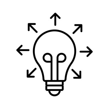 Bu inanılmaz simge fikir paylaşımını modern tarzda, premium vektörle elde edin