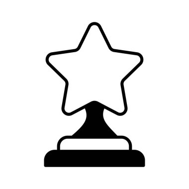 Düzenlenebilir stil, başarı ödülü vektör tasarımı dalında tasarlanmış düz bir ödül ikonu