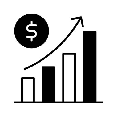 Para büyümesinin yaratıcı tasarım simgesi, iş büyümesinin moda simgesi