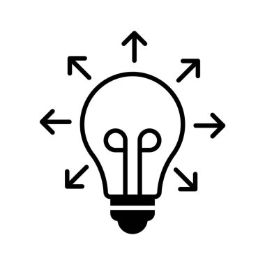 Bu inanılmaz simge fikir paylaşımını modern tarzda, premium vektörle elde edin