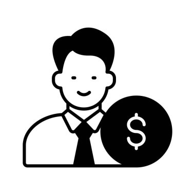 Yatırımcının güzel ve şaşırtıcı vektörü, düzenlenebilir stil