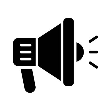 Düzenlenebilir tarzda güzel tasarlanmış megafon ikonu, hoparlörün kişiselleştirilebilir vektörü