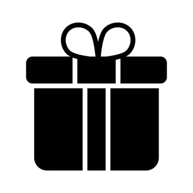 Modern tarzda hediye kutusunun kullanışlı bir simge tasarımı