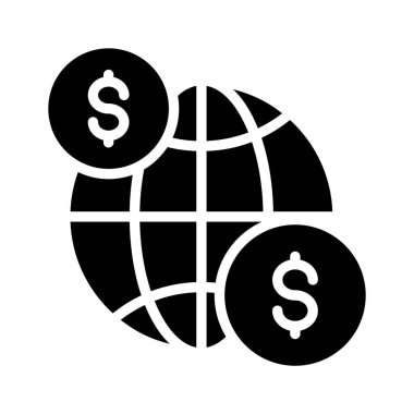 Küresel ekonominin konsept simgesi olan dolar sikkeleri