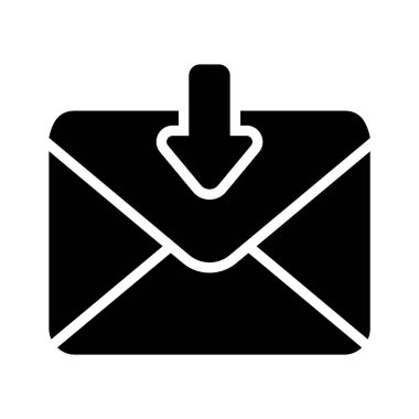 Gelen ileti, gelen kutusu simgesi vektör tasarımı modern stilde