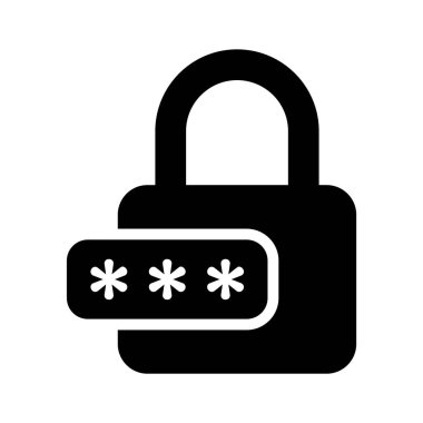 Parola asma kilit, güvenlik koruması simgesi
