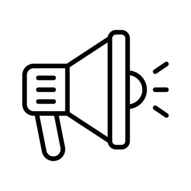 Düzenlenebilir tarzda güzel tasarlanmış megafon ikonu, hoparlörün kişiselleştirilebilir vektörü