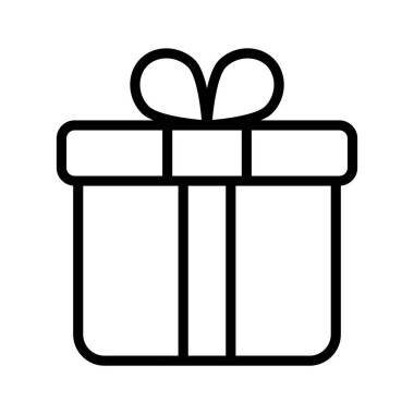 Modern tarzda hediye kutusunun kullanışlı bir simge tasarımı
