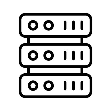 Veritabanı sunucu vektör tasarımı, premium kullanımı için hazır