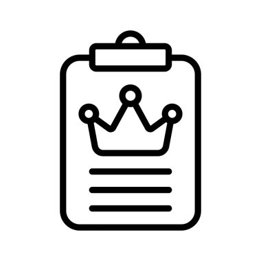 Panodaki taç, premium dosyanın simgesi, vektör kullanmaya hazır